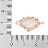 Golden Plated Brass Pave Clear Cubic Zirconia Connector Charms KK-L218-002G-01-3