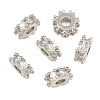 Brass Pave Clear Cubic Zirconia Beads CU-CBA6A75-19B-P-1
