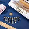 2Pcs Alloy & Glass Rhinestones Tassel Shoe Decoration Chain FIND-GF0005-26-3