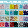528Pcs 24 Styles Baking Paint Glass Beads DGLA-FG0001-01-4