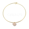 Brass with ABS Imitation Pearl Charm Necklace BJEW-Q350-05C-G-1