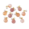 Natural Carnelian Pendants G-P577-01G-1
