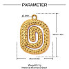 Hammered 304 Stainless Steel Pendants STAS-OY016-16G-2