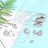 DIY Oval 304 Stainless Steel Pendant Making Kits DIY-FS0008-29-9