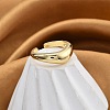 Rack Plating Brass Cuff Finger Rings for Women RJEW-M028-42G-4