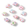 10Pcs 5 Colors Opaque Acrylic Beads MACR-FS0002-35-2