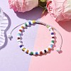 Acrylic & Colorful Glass Seed Braided Bead Bracelets BJEW-JB10340-2
