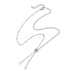 304 Stainless Steel Satellite Chain Curb Chain Slider Necklace Making AJEW-JB01530-1