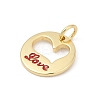 Brass Enamel Charms KK-U062-30G-02-3