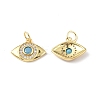 Brass Micro Pave Clear Cubic Zirconia Pendants KK-E068-VF352-1