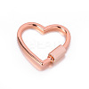 Alloy Heart-shaped Locking Carabiner Clasps PW-WG54507-02-1