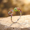 Alloy Enamel Cuff Open Rings WGD29B1-02-1