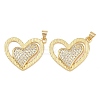 Mother's Day Brass Cubic Zirconia Pendants KK-L251-07G-05-1