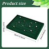 Velvet with Wood Jewelry Display Storage Plate ODIS-WH0038-92-2