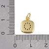 Rack Plating Brass Micro Pave CLear Cubic Zirconia Charms KK-E110-14G-O-3