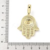 Brass Micro Pave Clear Cubic Zirconia Pendants KK-B141-04G-04-3