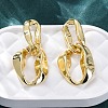 Nuggets Brass Dangle Stud Earrings EJEW-R025-13G-1