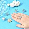 Tarnish Resistant Stainless Steel Cuff Ring Findings PW-WG67428-05-2