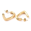 Ion Plating(IP) 304 Stainless Steel Twist Triangle Stud Earrings LS-EJEW-A104-03G-2