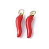 Brass Enamel Pendants KK-D336-05G-05-1