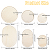 Flat Round & Oval Wood Knitting Crochet Bottoms DIY-FG0005-02-2