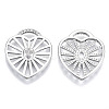 Brass Micro Pave Cubic Clear Zirconia Pendants KK-N232-89-NF-2