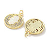 Brass Micro Pave Clear Cubic Zirconia Pendants KK-L213-039G-02-2