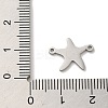 304 Stainless Steel Connector Charms STAS-O005-25P-3