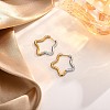 Two Tone 304 Stainless Steel Hoop Earrings EJEW-K257-02D-GP-3