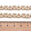 Brass Micro Pave Clear Cubic Zirconia Multi Heart Connector Charms KK-B125-05G-3