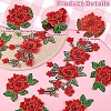 Flower Embroidery Polyester Cloth Iron On Patches PATC-GA0001-53-4