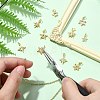 10Pcs 10 Styles Star Brass Micro Pave Clear Cubic Zirconia Charms KK-CJ0002-43-5