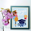 Graduation Theme Carbon Steel Cutting Dies Stencils DIY-WH0263-0252-4