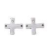316 Surgical Stainless Steel Micro Pave Cubic Zirconia Links connectors STAS-K178-13P-1