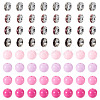 200Pcs 4 Colors Opaque Acrylic Beads MACR-TA0002-53-4