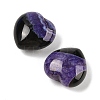 Natural Agate(Dyed & Heated) Heart Palm Stone G-Q021-04H-2