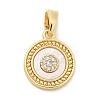 Brass Micro Pave Cubic Zirconia Pendents KK-M303-01G-03-1