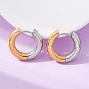 Two Tone 304 Stainless Steel Hinged Hoop Earrings for Women LS-EJEW-A073-01B-1