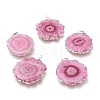 Dyed Natural Druzy Solar Quartz Crystal Pendants G-F693-01-S-2