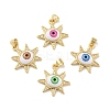Brass Micro Pave Cubic Zirconia Pendants KK-B059-46G-1