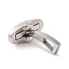 304 Stainless Steel Cufflinks Findings STAS-B029-01-3