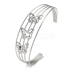 Non-Tarnish 304 Stainless Steel Hollow Open Cuff Bangles BJEW-Q348-03P-10-1