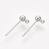 Brass Ball Stud Earring Findings X-KK-S348-415A-1