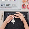 Angel Acrylic & Glass Pearl & Shell Pendant Decorations HJEW-GO00037-6