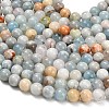 Natural Aquamarine Beads Strands G-F591-29A-10mm-04-4