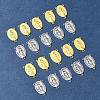 20Pcs 2 Colors Holy Oval Carved Virgin Mary Tibetan Style Alloy Chandelier Component Links TIBE-FS0001-15-7