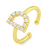 Rack Plating Brass Open Cuff Rings for Women RJEW-F162-01G-D-1