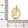 Brass Micro Pave Cubic Zirconia Pendants ZIRC-P123-01G-K01-3