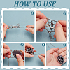 6Pcs 6 Styles 304 Stainless Steel Starfish Empty Macrame Pouch Pendant Necklace Making NJEW-AR00003-3
