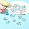 20Pcs 10 Styles Flower Transparent Epoxy Resin Decoden Cabochons RESI-FS0001-94-10